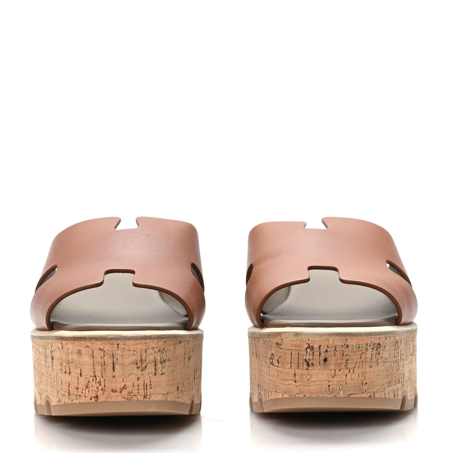 Calfskin Cork Eze 30 Sandals 39 Marron Glaise
