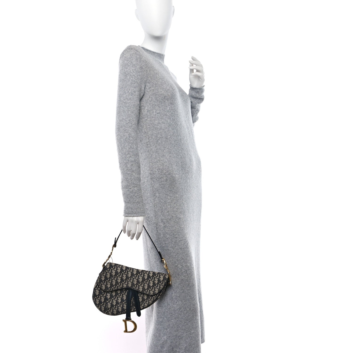Christian Dior Oblique Saddle Bag Blue 2 of 12