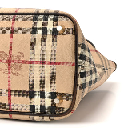 Burberry Haymarket Check Medium Regent Tote Chocolate 9 of 9