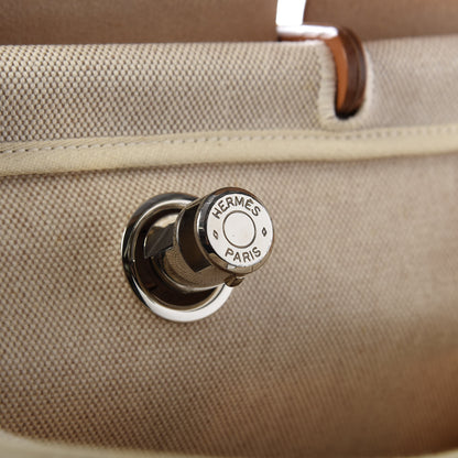 Hermes Toile Vache Calfskin Herbag 30 PM Backpack Natural 7 of 7