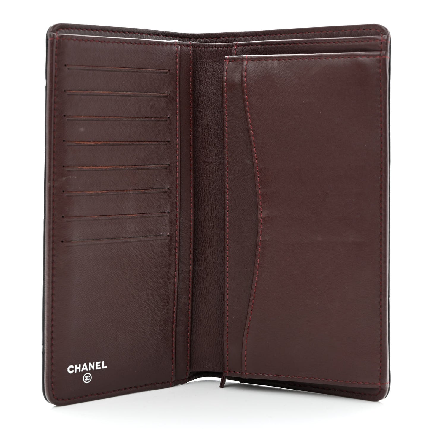 Lambskin Quilted Yen Wallet Black