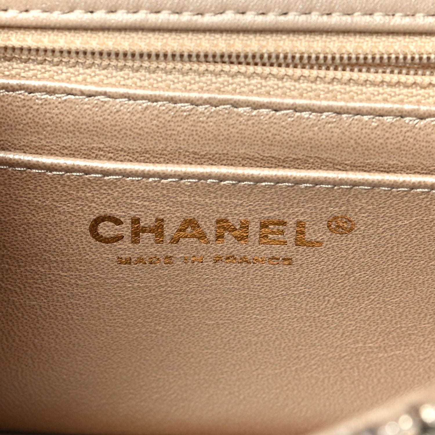 Chanel Tweed Quilted Mini Rectangular Flap Beige 6 of 10