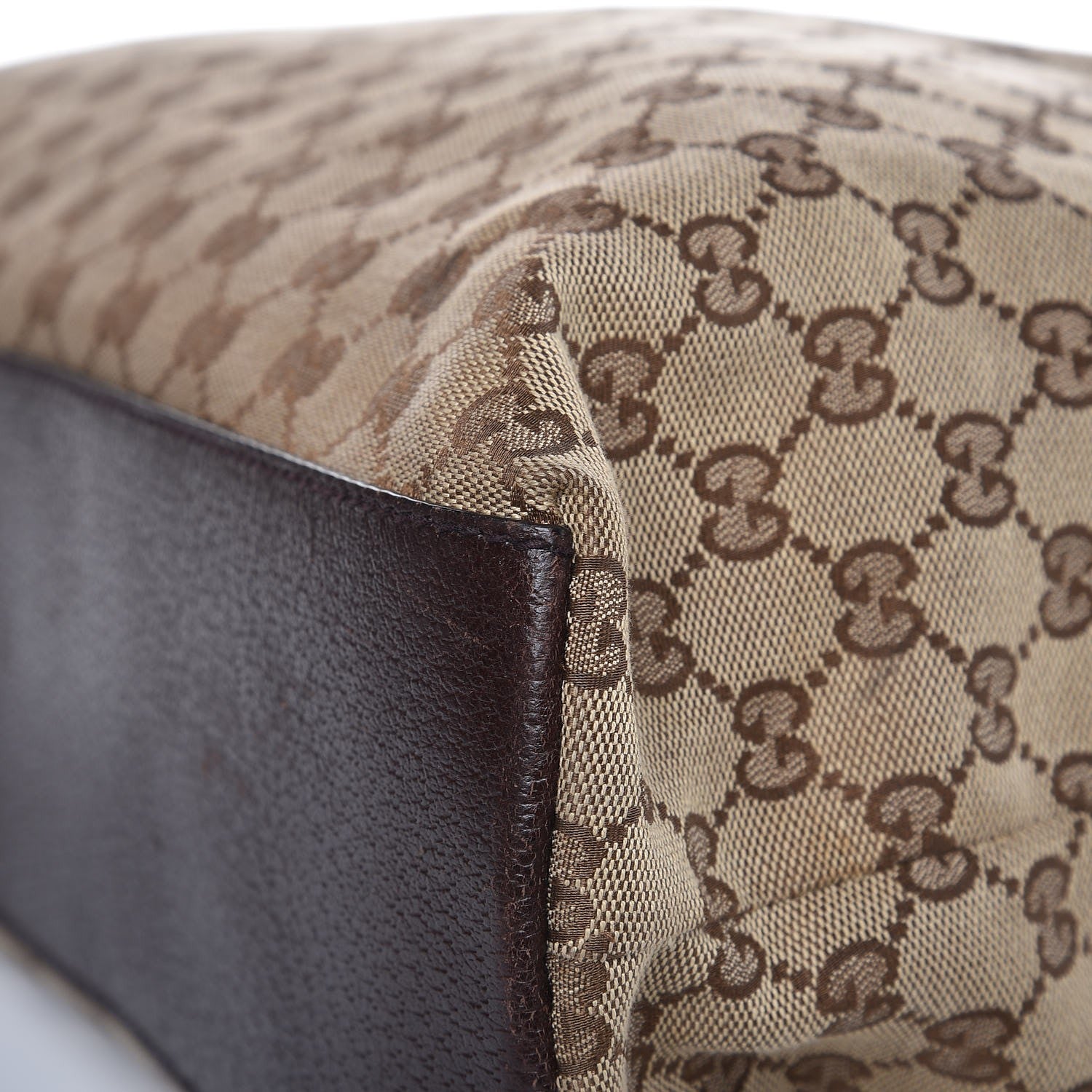 Gucci GG Monogram Large Web Handle Vertical Tote Dark Brown 9 of 14