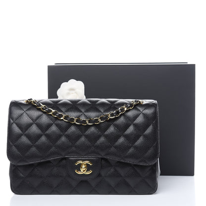 Chanel Caviar Quilted Jumbo Double Flap Black 12 of 12