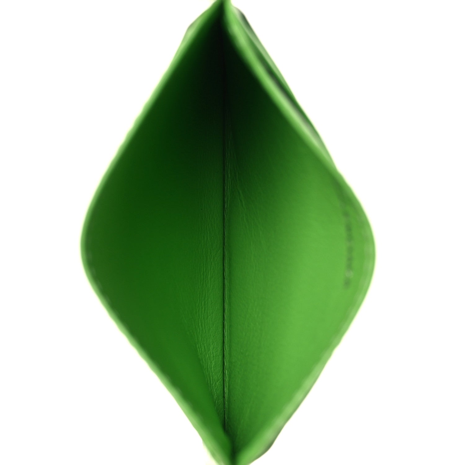 Balenciaga Grained Calfskin Logo Cash Rounded Card Holder Light Green Fuchsia 5 of 9