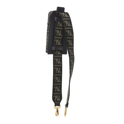 Fendi Fabric Jacquard FF 1974 Cell Pocket Strap You Tobacco Moro Black 4 of 11