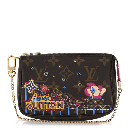 Louis Vuitton Monogram 2020 Christmas Animation Roller Coaster Mini Pochette Accessories Pivoine 1 of 8