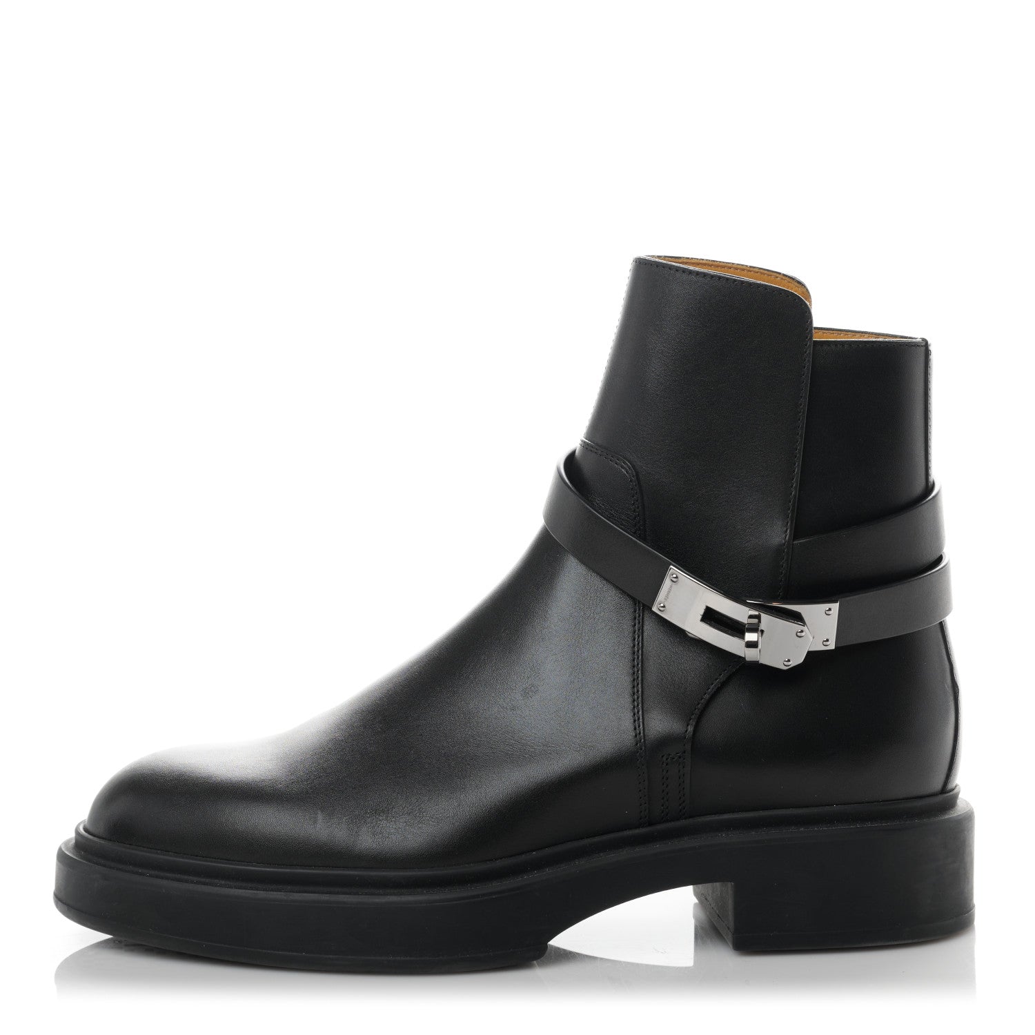 Hermes Calfskin Veo Ankle Boots 37.5 Black 1 of 8