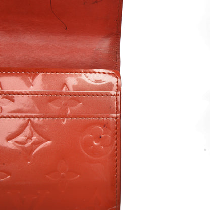 Louis Vuitton Vernis Sarah Wallet Orange Sunset 9 of 10