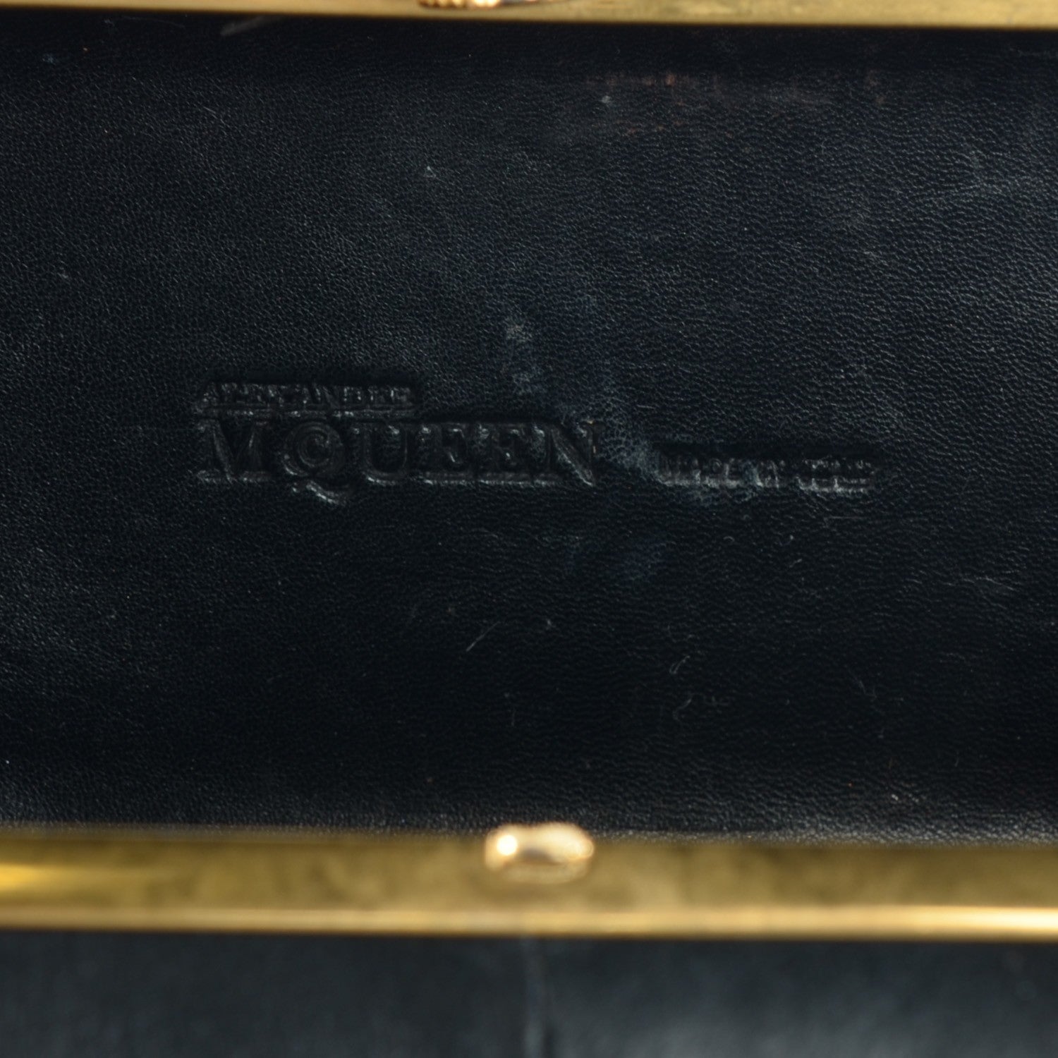 Alexander McQueen Leather Shark Teeth Skull Box Clutch Black 6 of 11