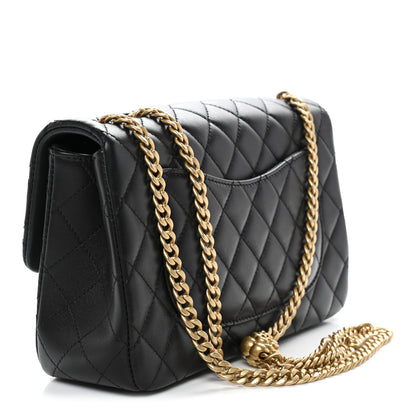 Chanel Lambskin Quilted Small Sweet Camellia Flap Black 3 of 11