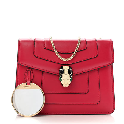 Bulgari Calfskin Small Serpenti Forever Snake Strap Crossbody Bag Pink 3 of 12