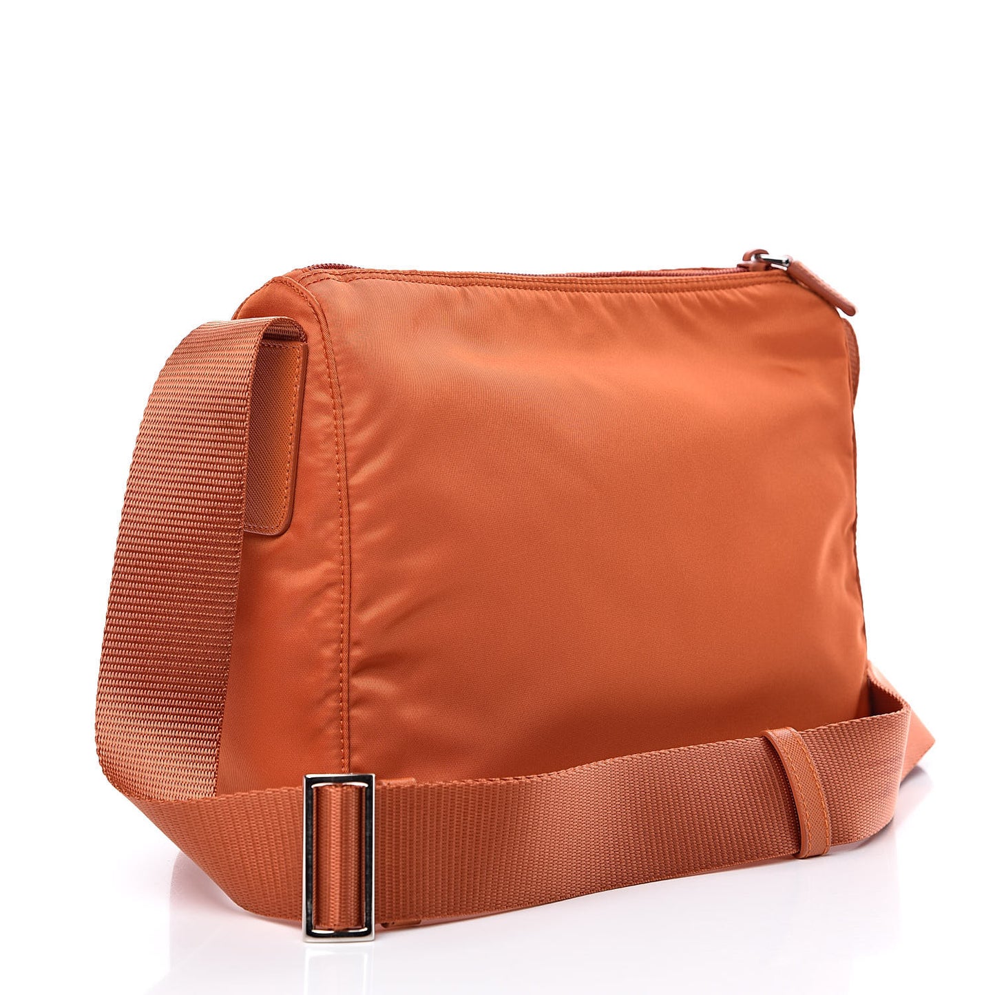 Nylon Vela Flat Messenger Bag Papaya