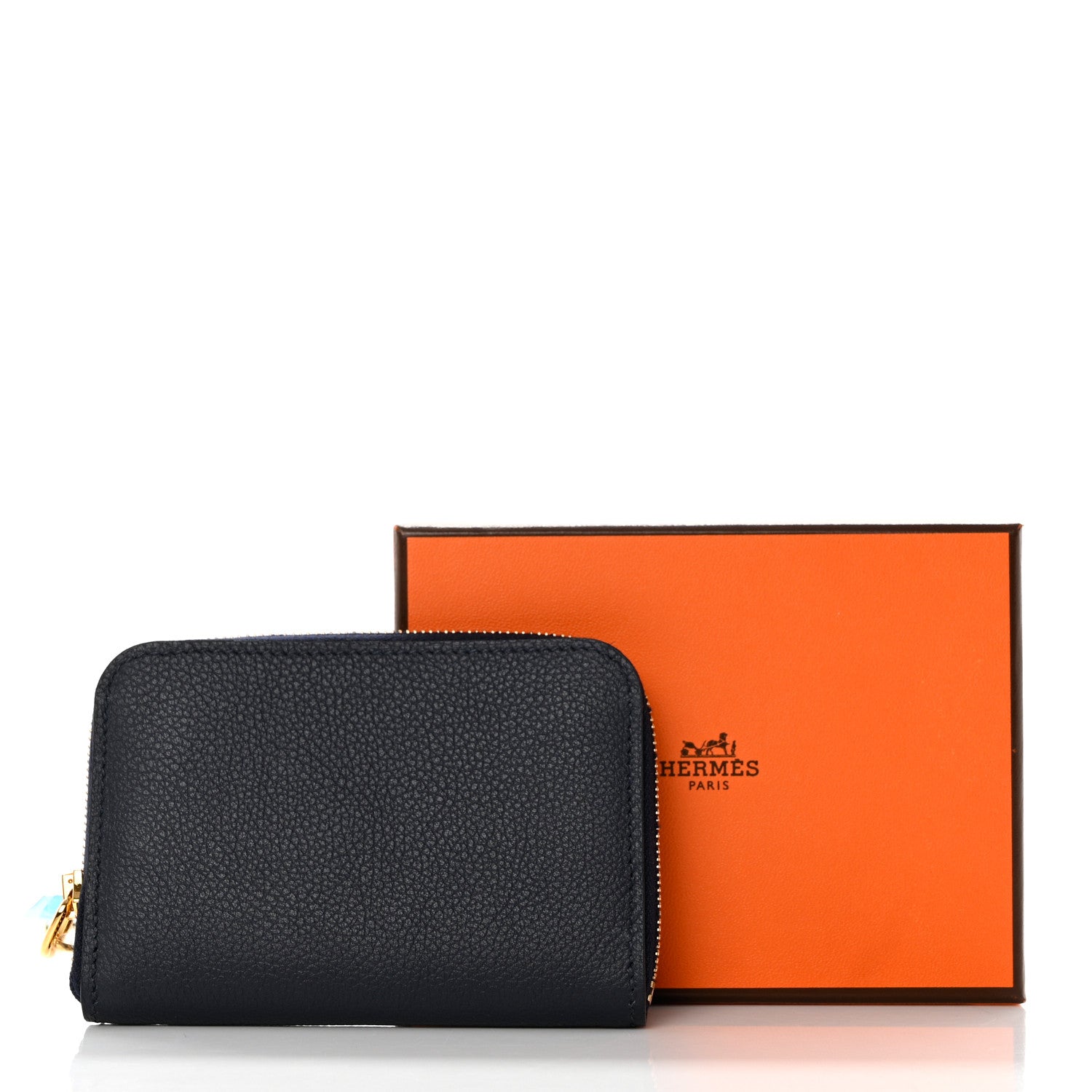 Hermes Evercolor Zipengo Card Holder Bleu Nuit 7 of 7