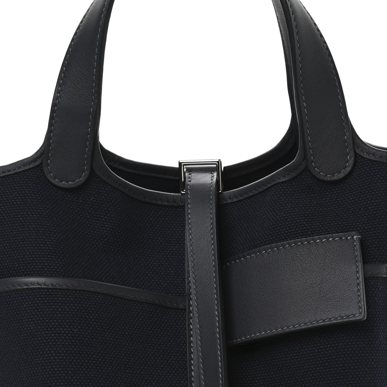 Hermes Toile Goeland Swift Cargo Picotin Lock 18 Bleu Marine 8 of 13