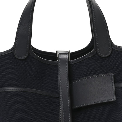 Hermes Toile Goeland Swift Cargo Picotin Lock 18 Bleu Marine 8 of 13