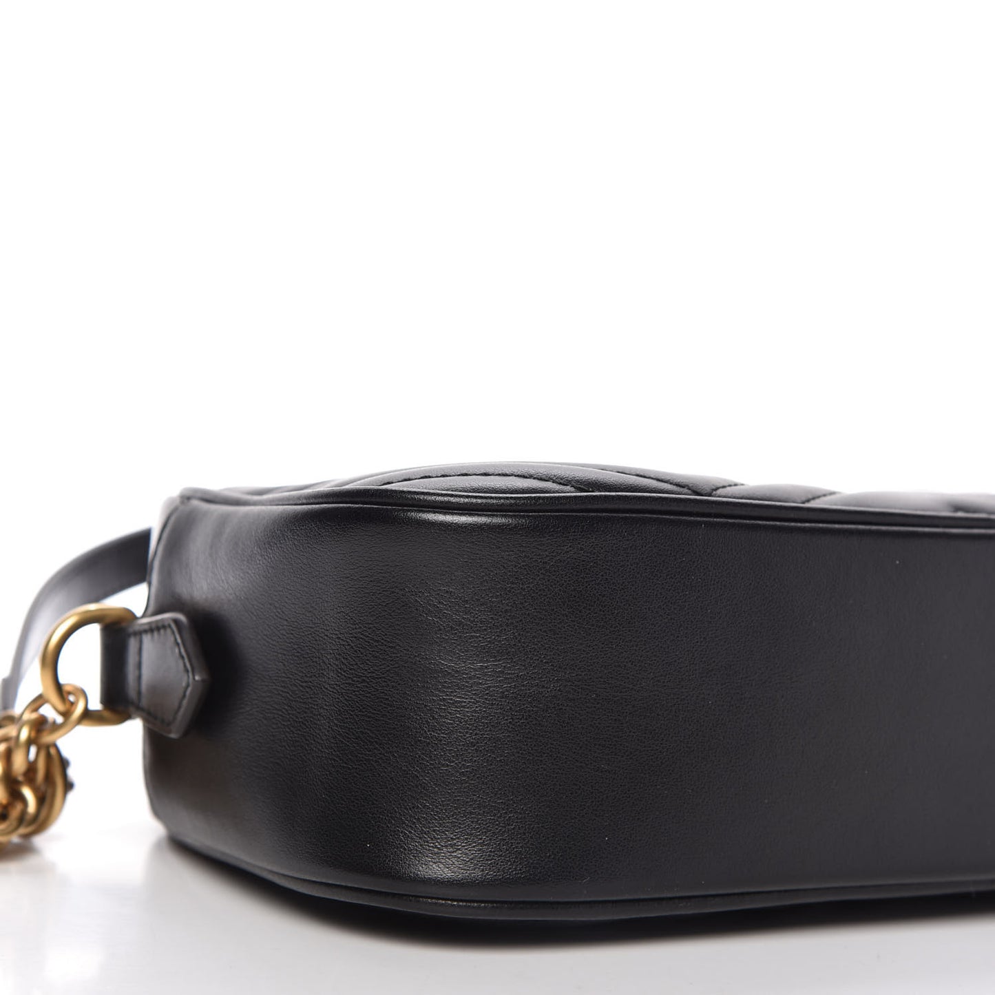 Calfskin Matelasse Small GG Marmont Chain Shoulder Bag Black