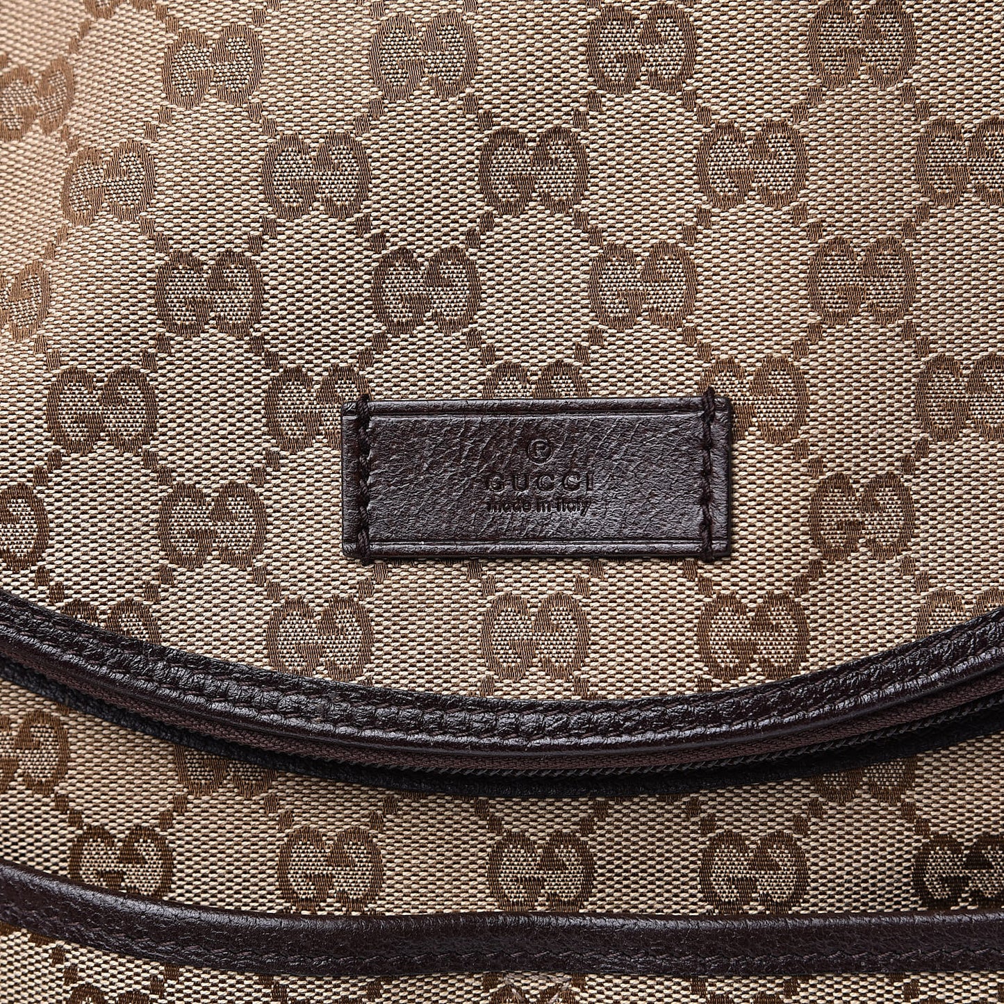 Monogram Natural Pigskin Large Diaper Bag Beige Ebony Cocoa Dark Chocolate