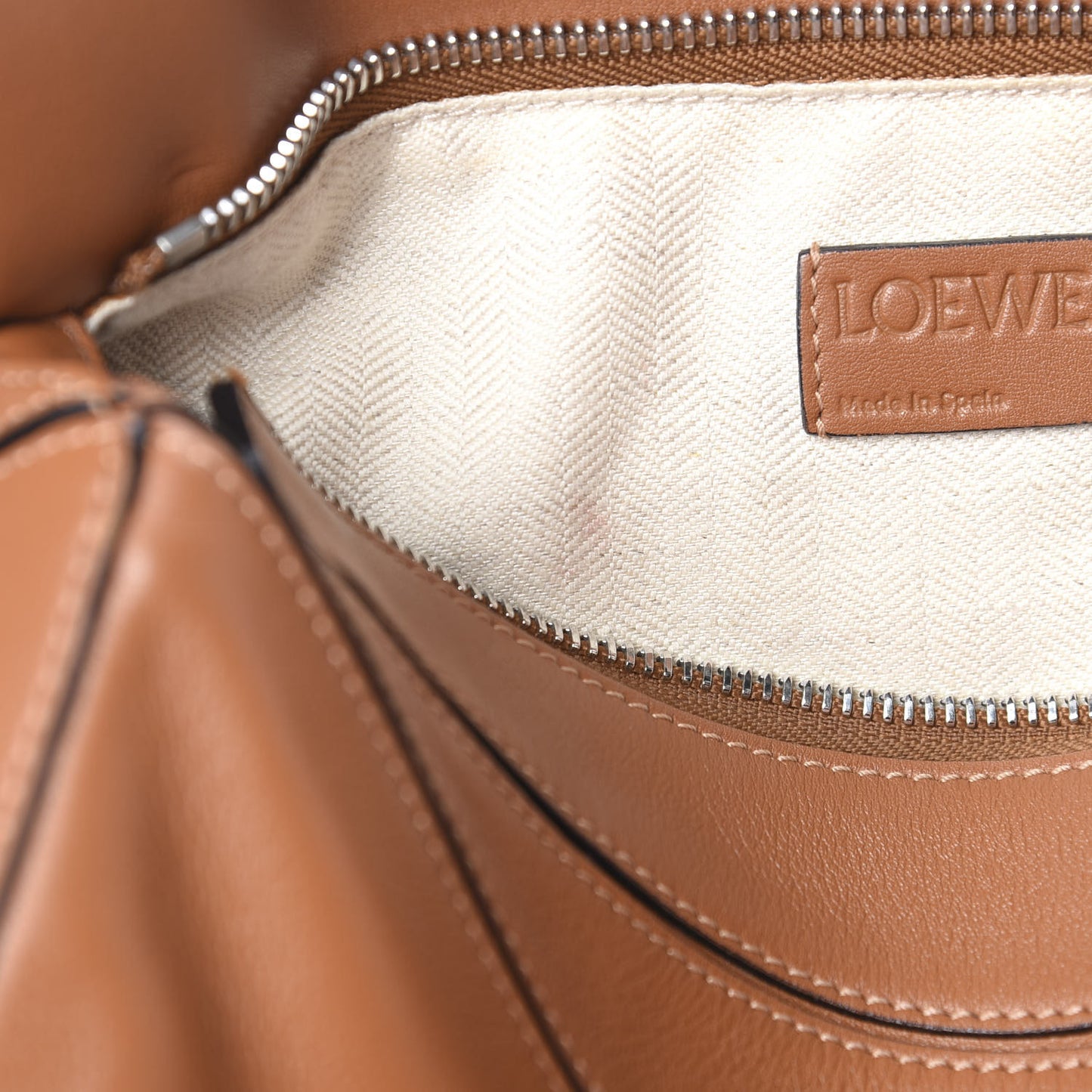 Calfskin Small Puzzle Bag Tan