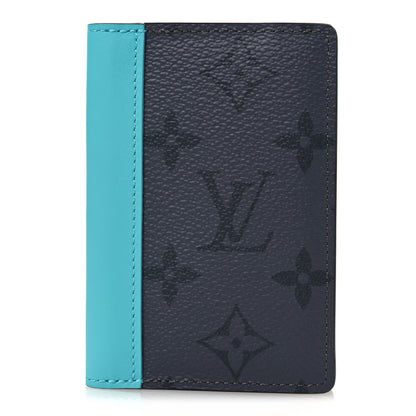 Louis Vuitton Monogram Macassar Pocket Organizer NM Turquoise 1 of 6