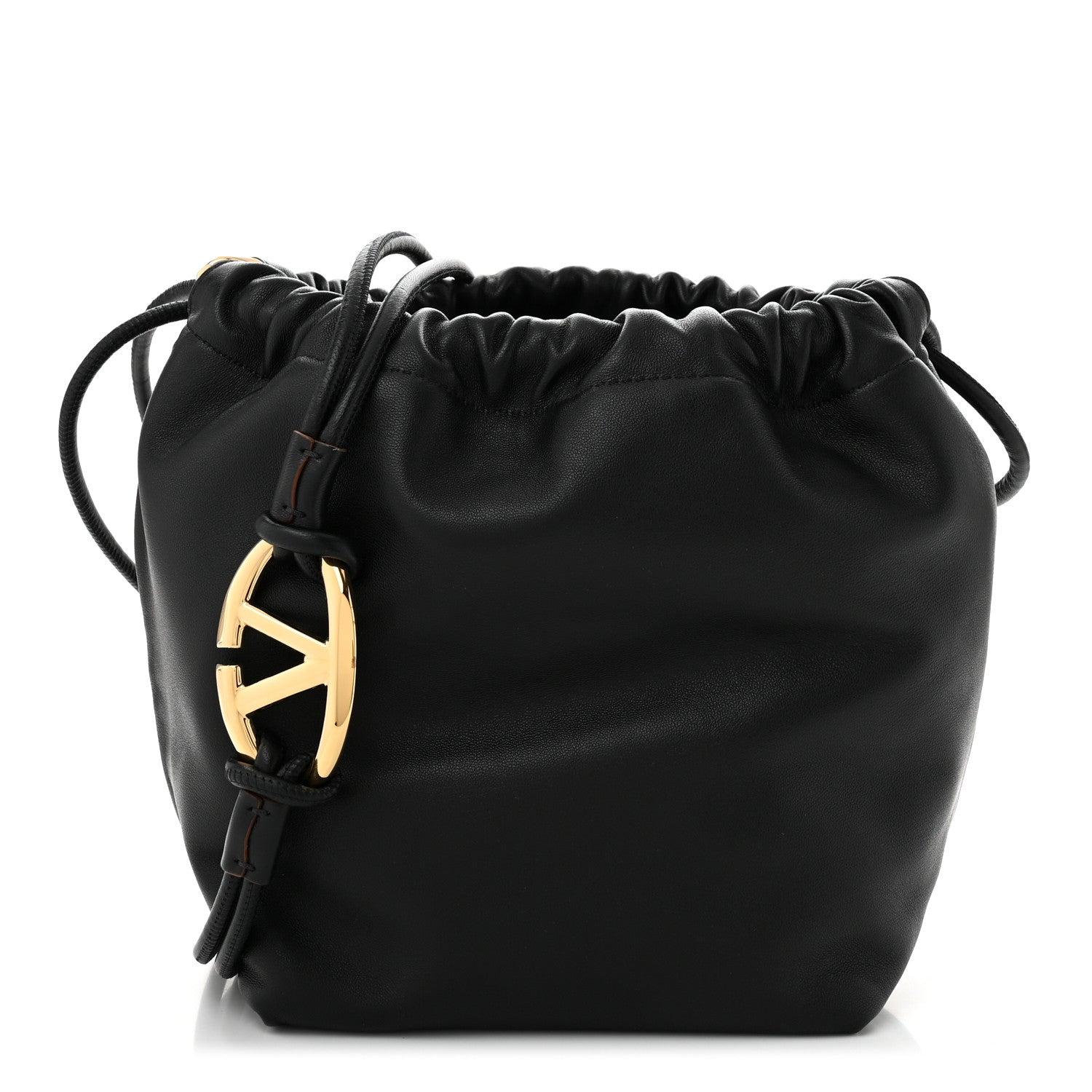 Valentino Garavani Nappa Vlogo Pouf Pouch Black 1 of 9