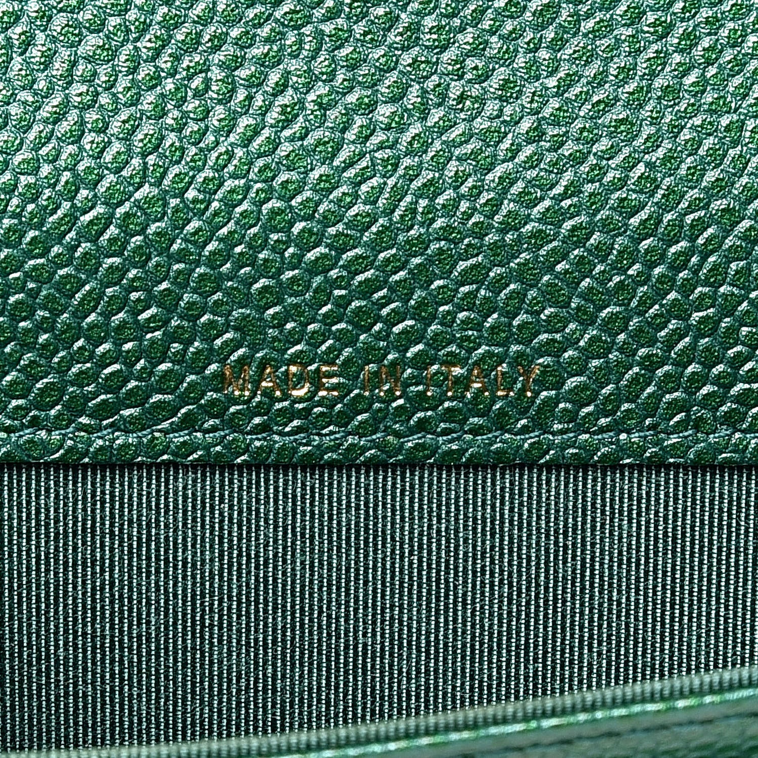Chanel Metallic Caviar Quilted Card Holder Green 7 of 9