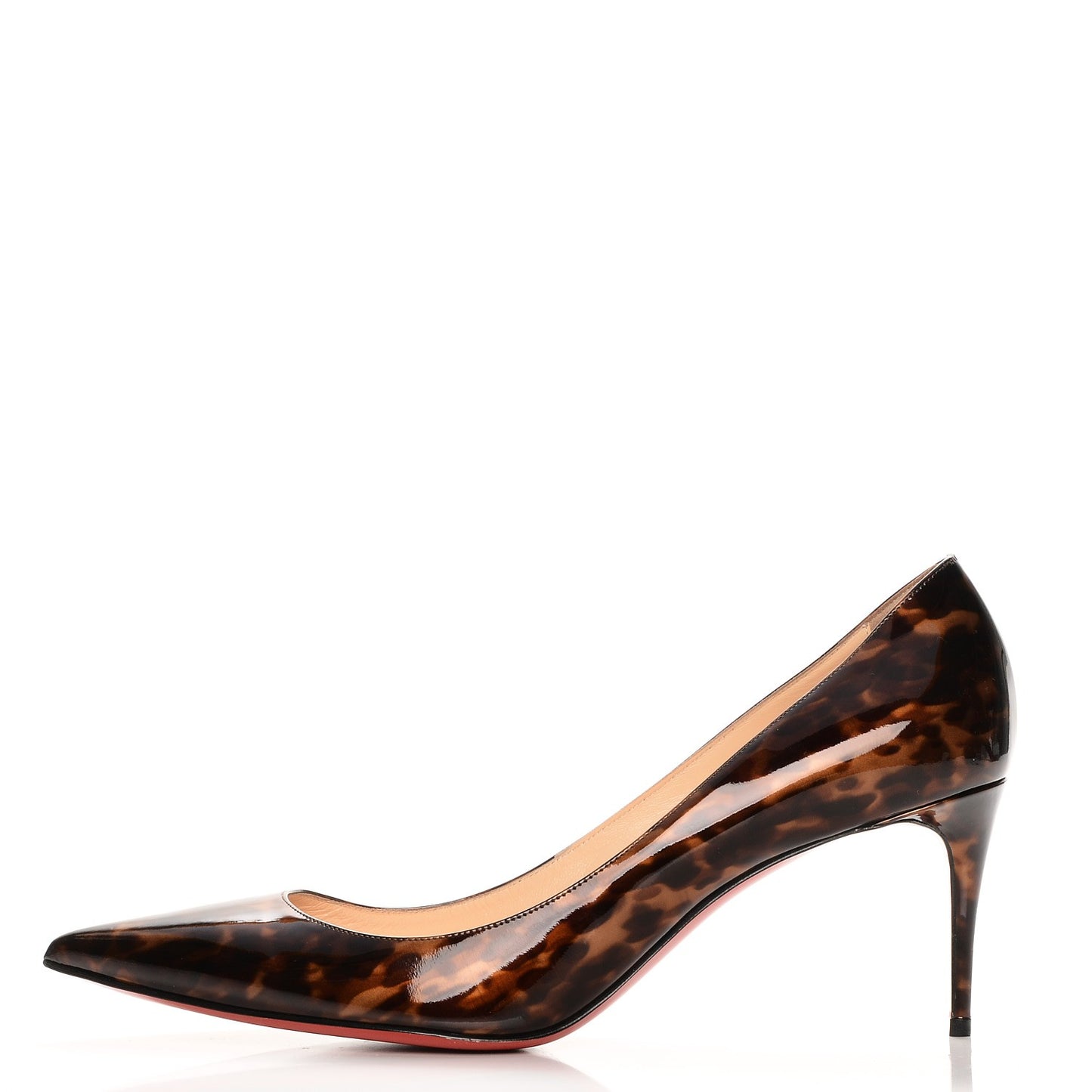 CHRISTIAN LOUBOUTIN Patent Tartaruga Decollete 554 70 Pumps 40.5 Testa Di Moro