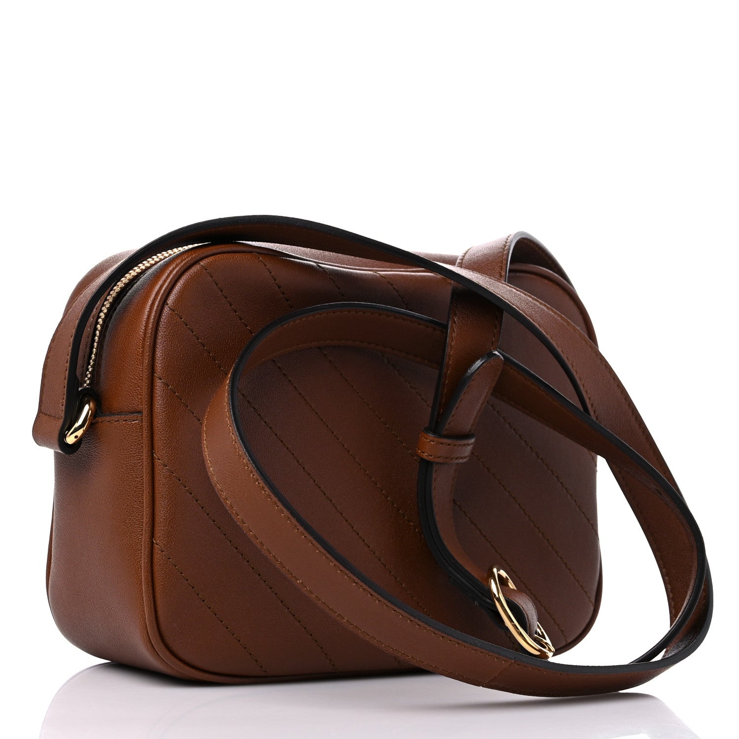 Gucci Sakai Be Green Calfskin Diagonal Stitched Small Blondie Shoulder Bag Cuir 3 of 11