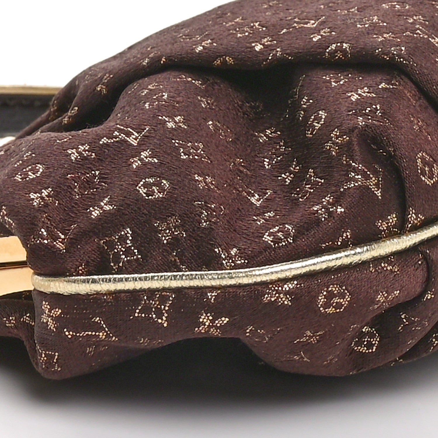 Louis Vuitton Satin Monogram Aumoniere Clutch Brown 8 of 10