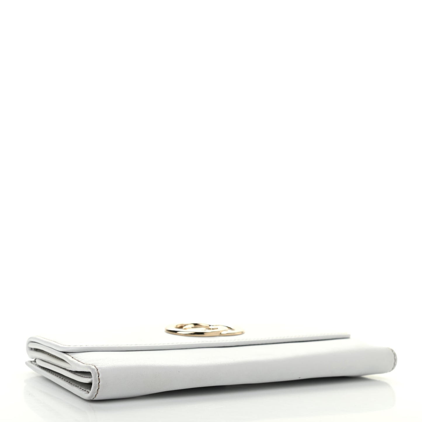 Calfskin Britt Continental Wallet White