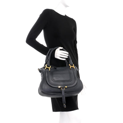 Chloe Calfskin Small Marcie Satchel Teal 3 of 9