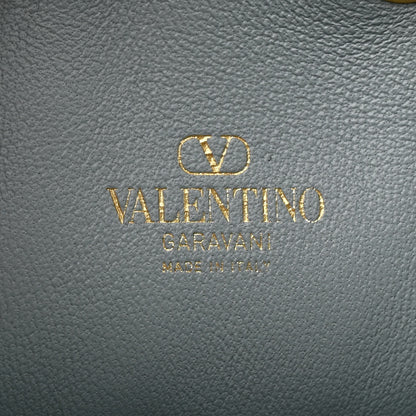 Valentino Garavani Nappa Mini VLogo Signature Chain Bucket Bag Blue Porcelain 6 of 9