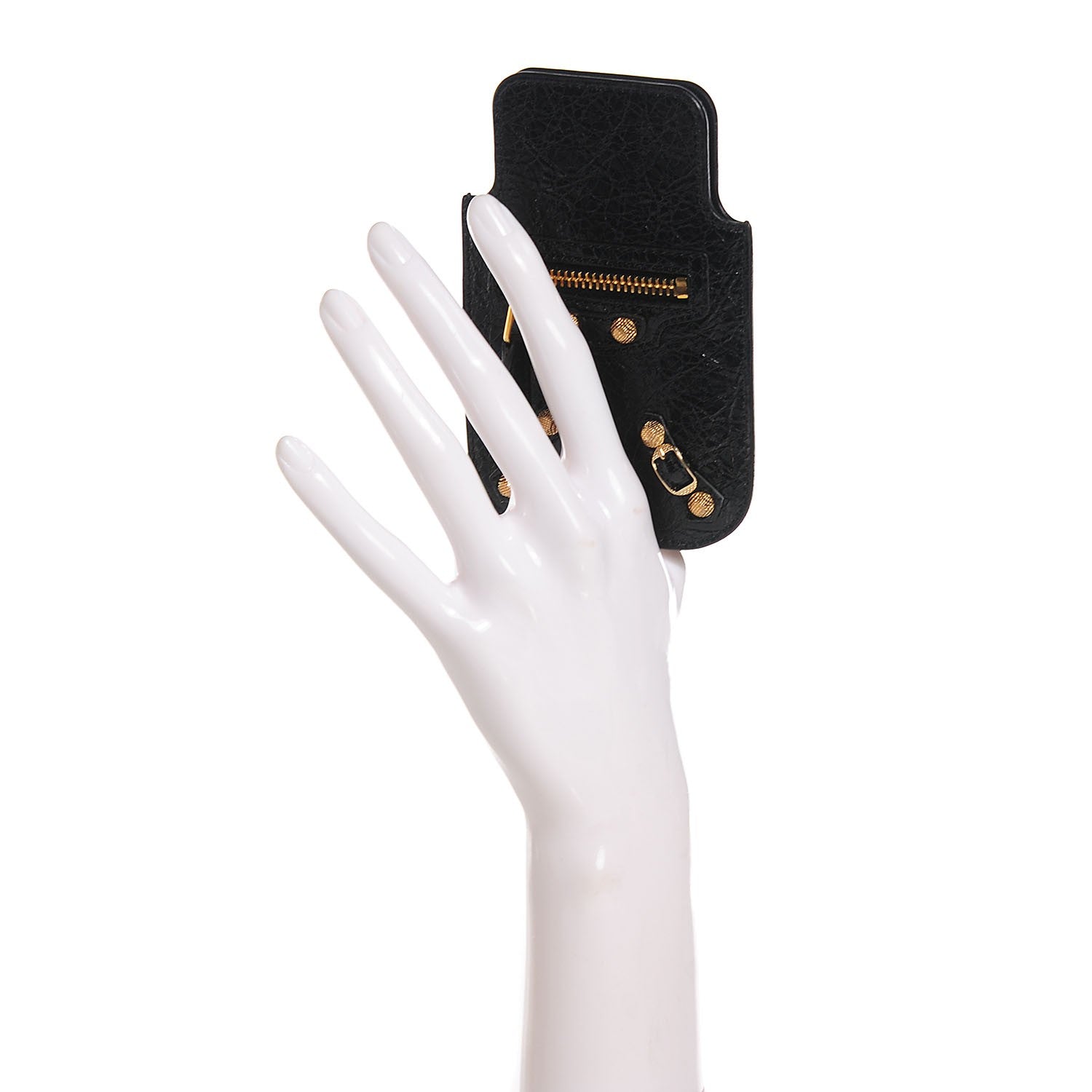 Balenciaga Agneau Giant Gold Smart Phone Pouch Black 7 of 45