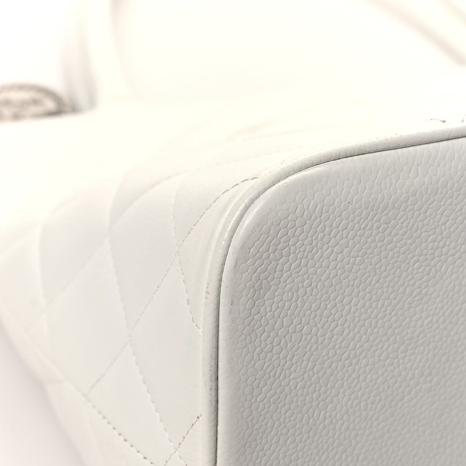 Chanel Caviar Quilted Medallion Tote White 9 of 16