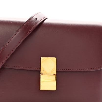 Celine Liege Calfskin Teen Classic Box Flap Bag Burgundy 10 of 13
