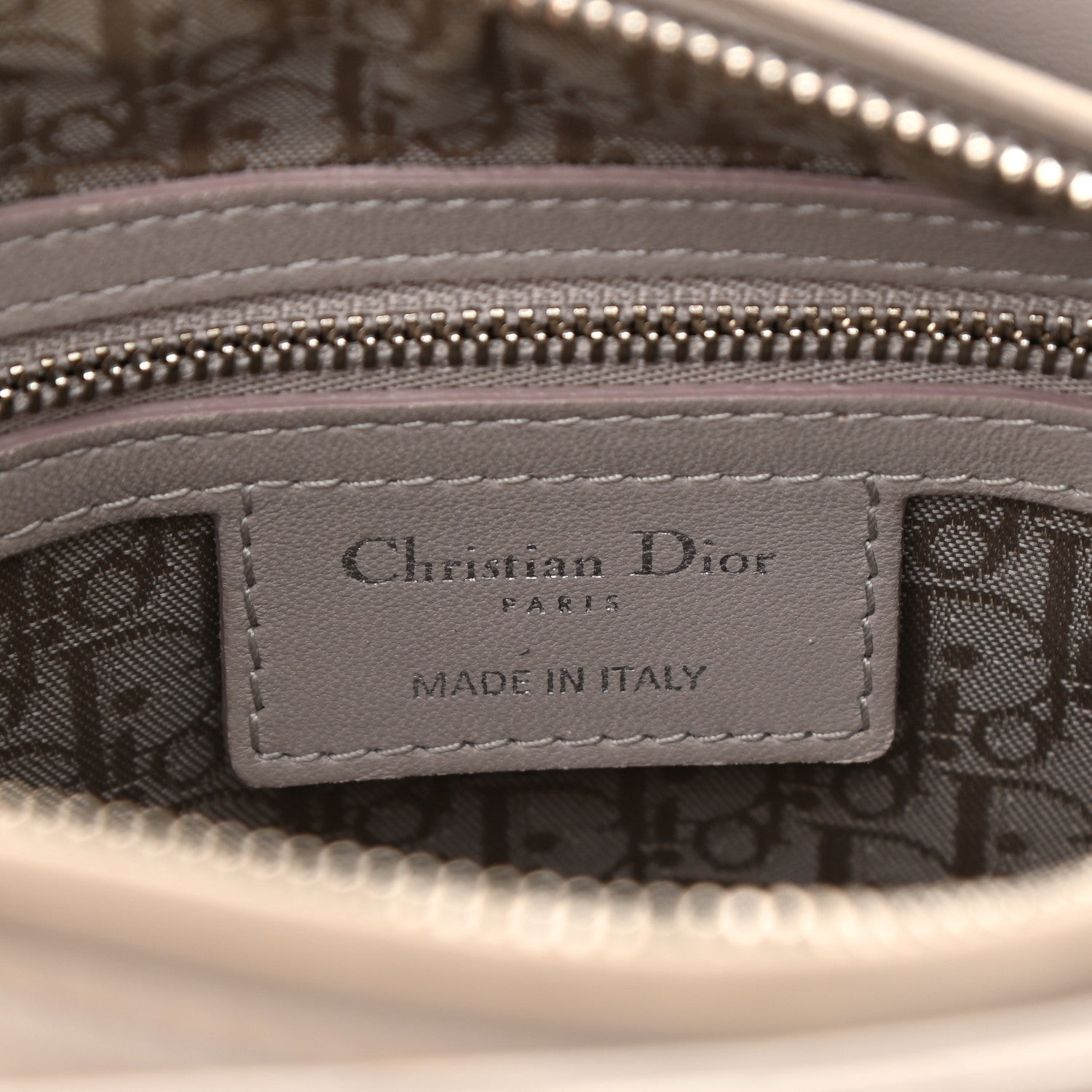 Christian Dior Lambskin Cannage Medium Lady Dior Grey 6 of 8