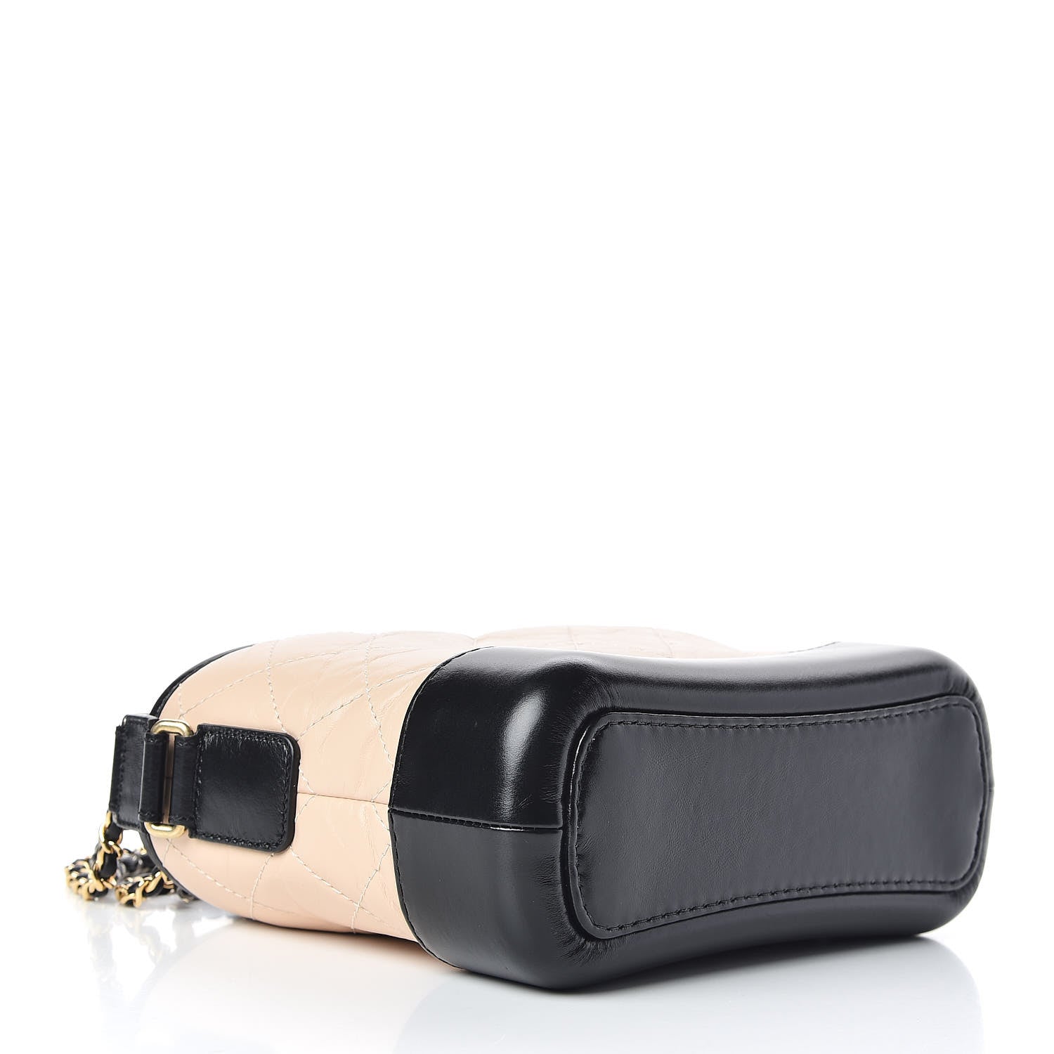 Chanel Aged Calfskin Quilted Small Gabrielle Hobo Beige Black 4 of 10