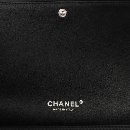 Chanel Lambskin Chevron Quilted Jumbo Double Flap Black 6 of 9