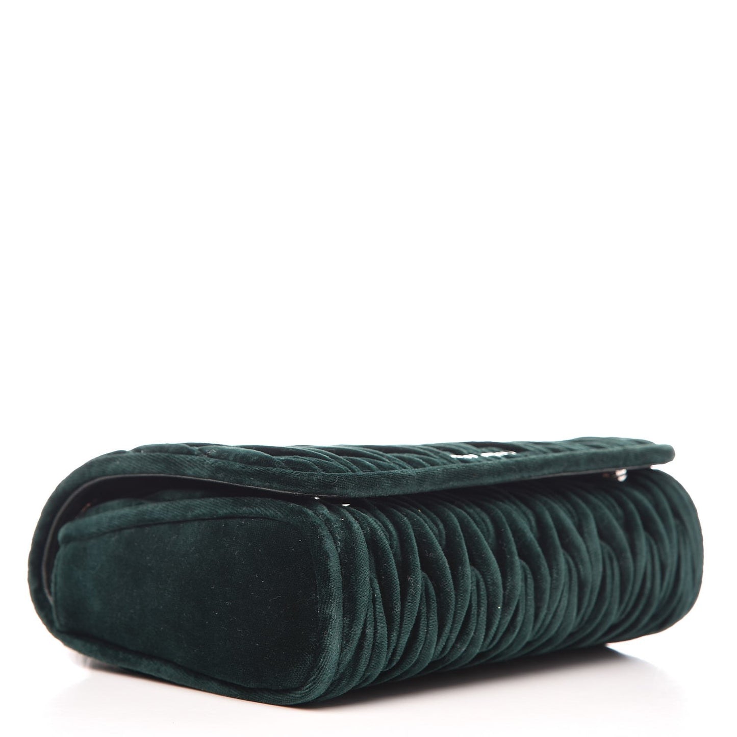 Velluto Matelasse Chain Shoulder Bag Smeraldo