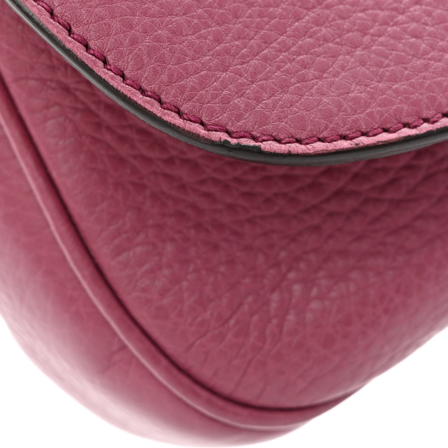 Pebbled Calfskin Medium Soho Flap Crossbody Peonia Flower