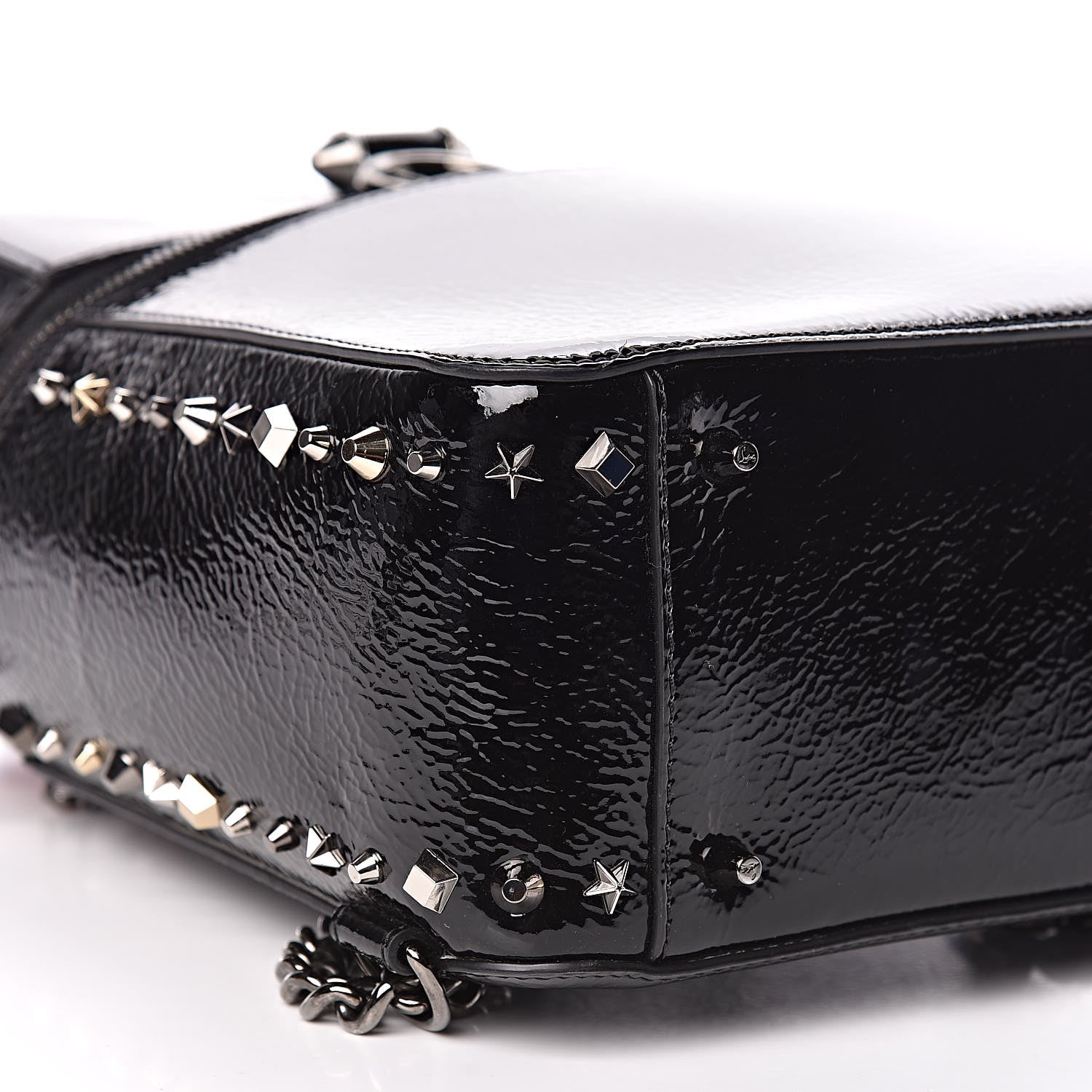 Christian Louboutin Vintage Patent Calfskin Rubylou Backpack Black 7 of 12