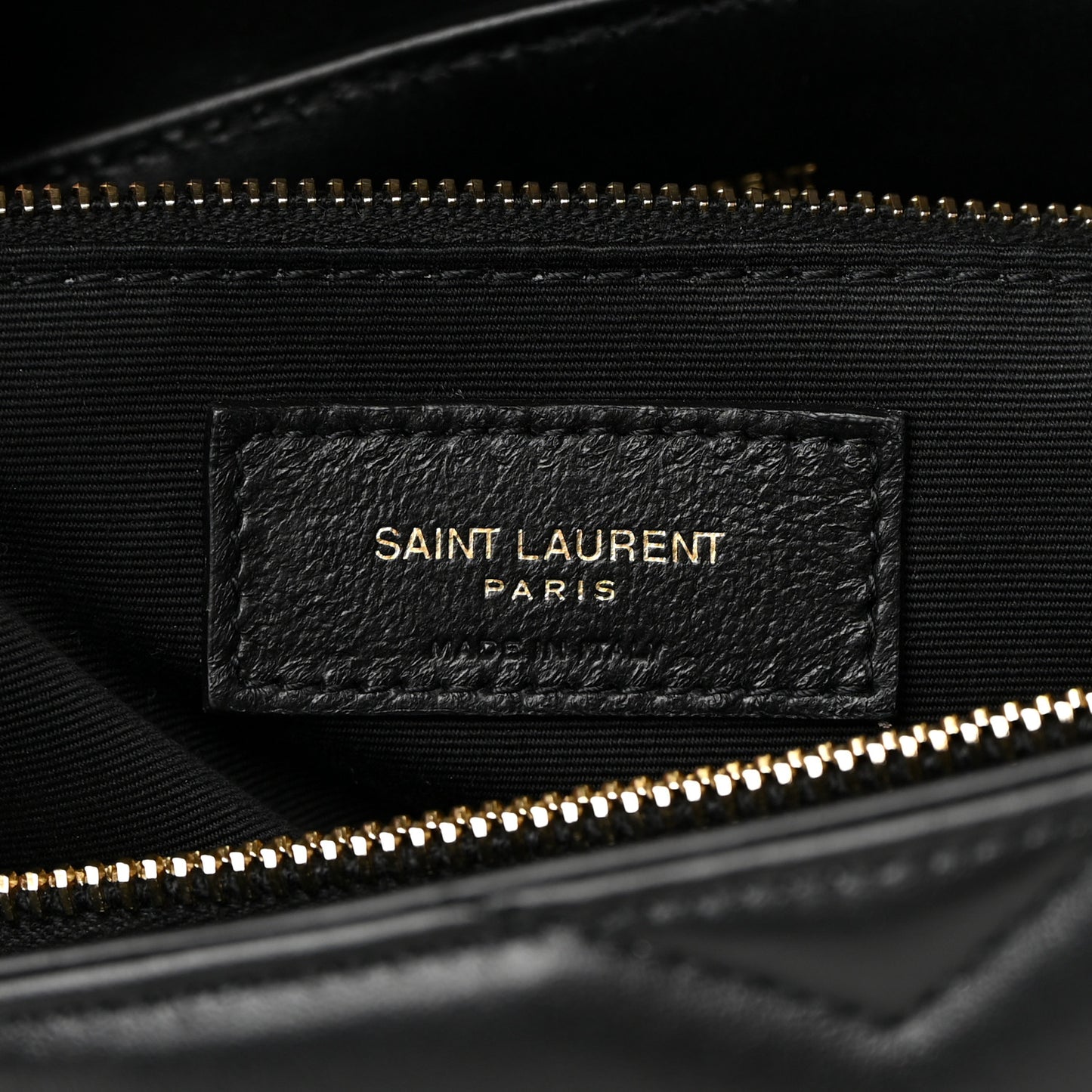 Calfskin Y Quilted Monogram Medium Loulou Chain Satchel Black