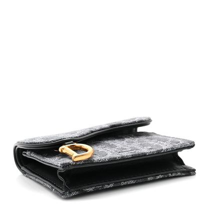 Christian Dior Oblique Saddle Bloom Card Holder Grey 4 of 10