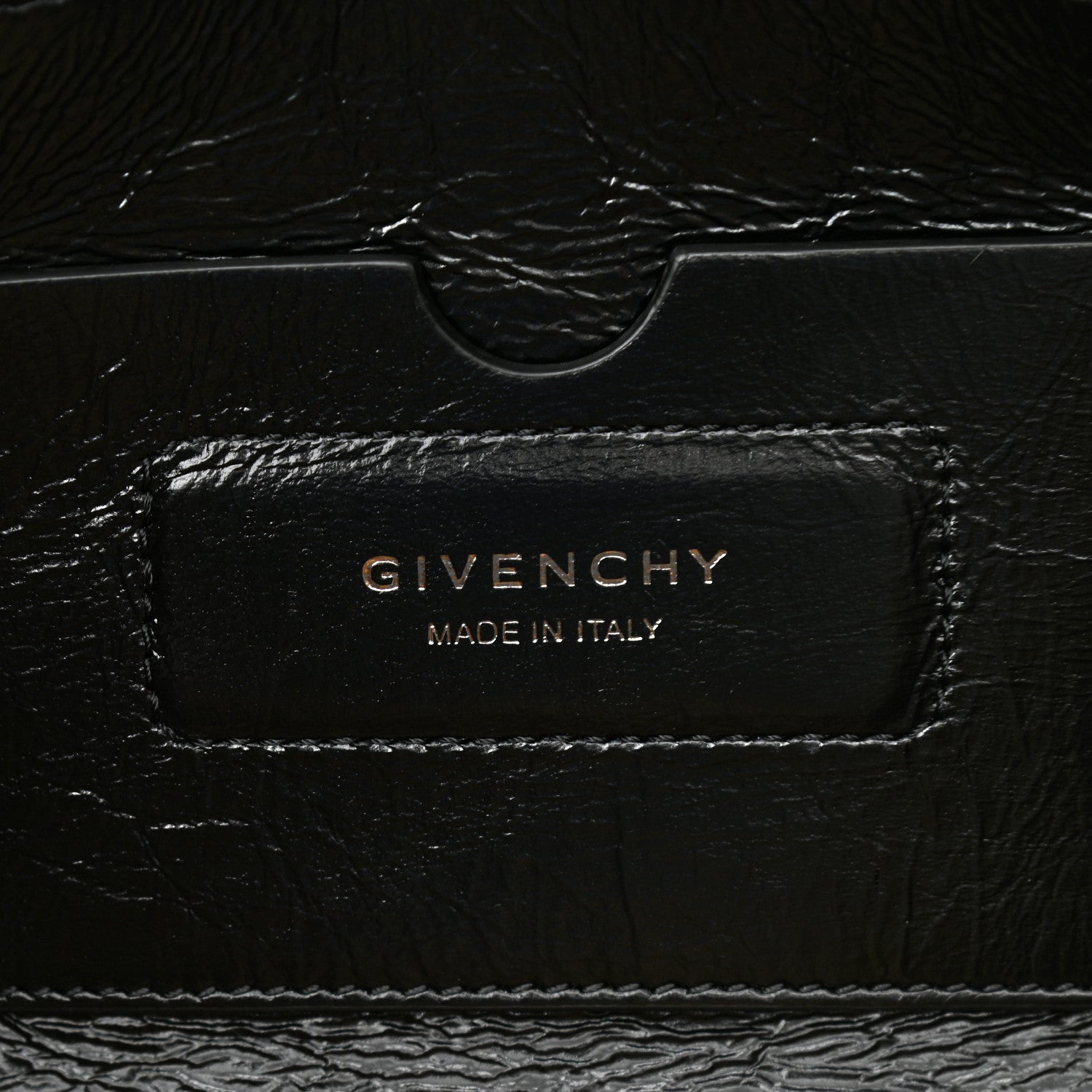 Givenchy Creased Patent Calfskin Medium ID Flap Black 6 of 10