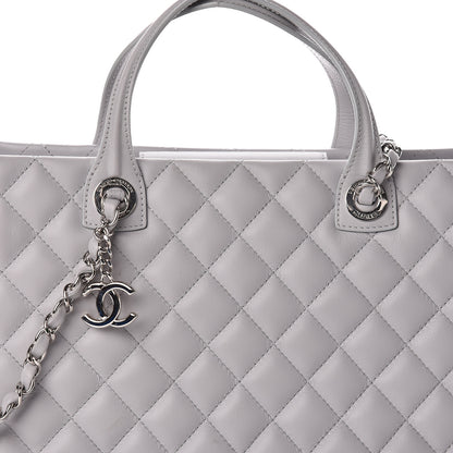 Chanel Calfskin Quilted Small Easy Shopping Tote Grey 13 of 13