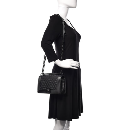 Chanel Caviar Quilted Medium Boy Flap So Black 2 of 10