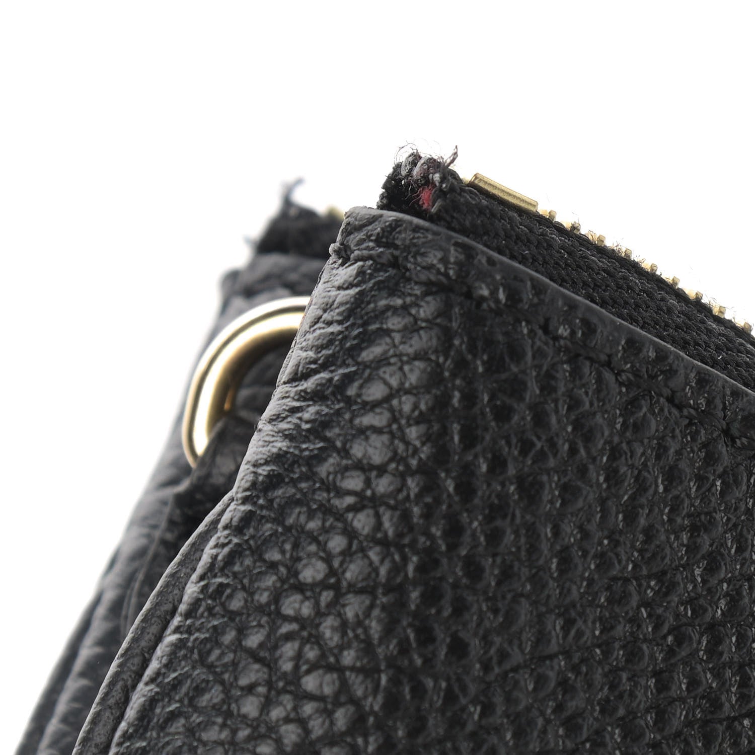 Louis Vuitton Empreinte Monogram Giant Double Zip Pochette Black Cream 8 of 13