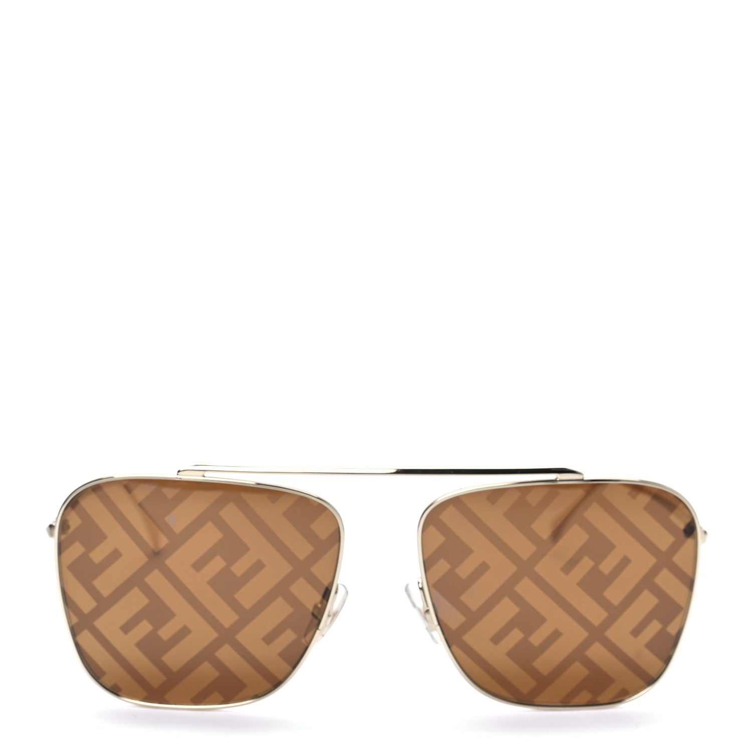 Fendi Metal Fendi Forever Aviator Sunglasses FF0407/G/S Gold 3 of 12