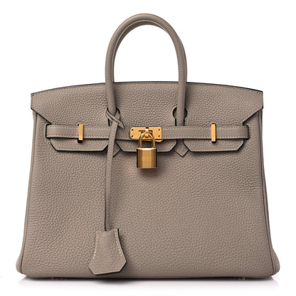 Hermes Togo Birkin 25 Gris Tourterelle 1 of 10