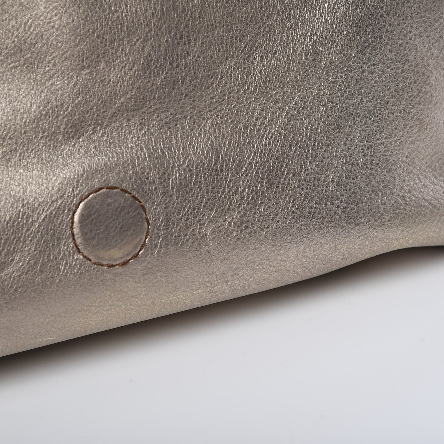 Metallic Lambskin Logo Embossed Flap Bag Gold